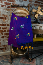 Load image into Gallery viewer, Khadi cotton with flower embroidery