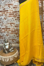 Load image into Gallery viewer, Linen saree Yellow