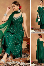 Load image into Gallery viewer, Rayon deep bottle green with work