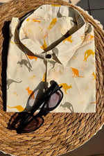 Load image into Gallery viewer, Kangaroo print cotton shirt