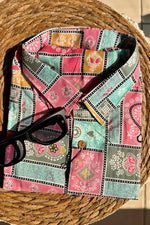 Load image into Gallery viewer, Multicolor patch print cotton shirt