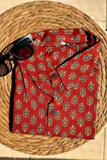 Load image into Gallery viewer, Floral block cotton print shirt