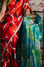 Load image into Gallery viewer, Satin saree
