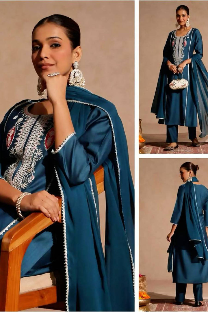 PVGS Cotton teal blue