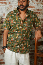 Load image into Gallery viewer, block print half sleeve shirt
