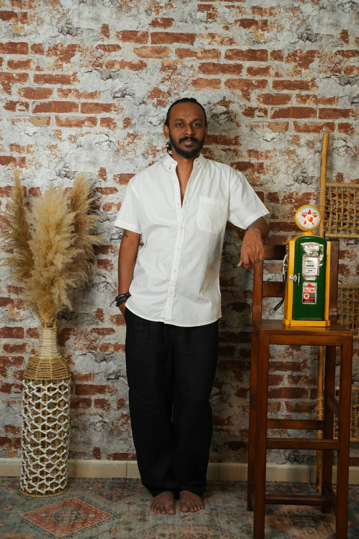 Cotton flex white shirt