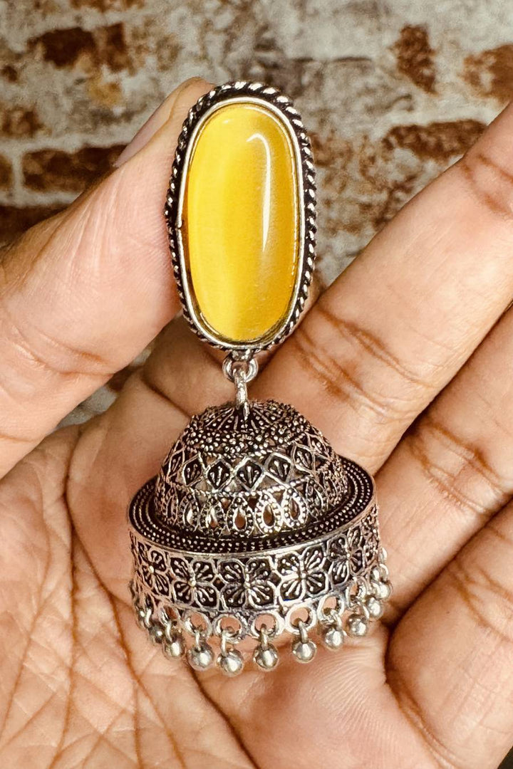 Oxidized Jimikki With Long Stud