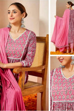 Load image into Gallery viewer, Cotton pink with print
