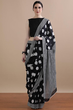 Load image into Gallery viewer, Bagru block print cotton saree
