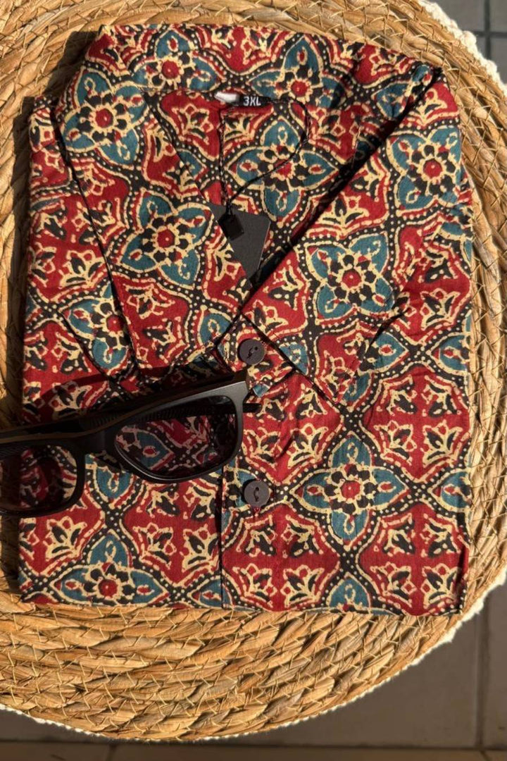 Ajrakh cotton shirt