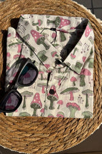 Load image into Gallery viewer, Mushroom print cotton shirt
