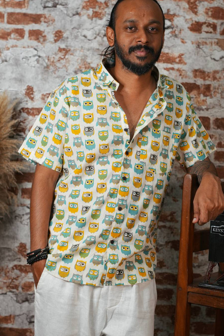 Owl printed shrit