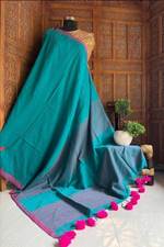 Load image into Gallery viewer, Handloom cotton saree
