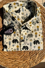 Load image into Gallery viewer, Elephant print cotton shirt
