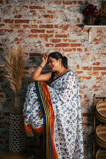 Load image into Gallery viewer, Cotton saree with  Penguin prints
