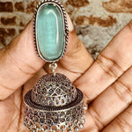 Load image into Gallery viewer, Oxidized Jimikki With Long Stud

